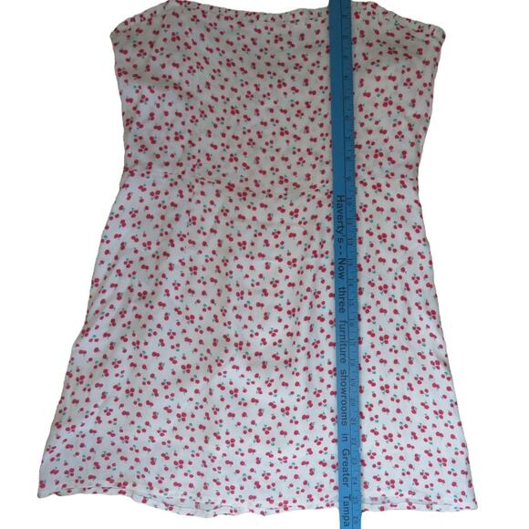 Olivaceous 90s Mini Dress Tank Floral Sleeveless Back Zip White Red L NWOT - Picture 12 of 15